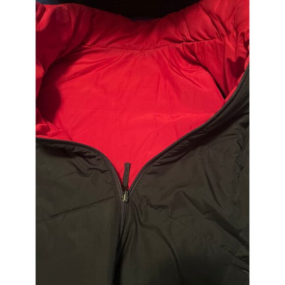 GUC Merona Women's Reversible Puffy Vest Black/Red Full Zip Size XL - Picture 3 of 6